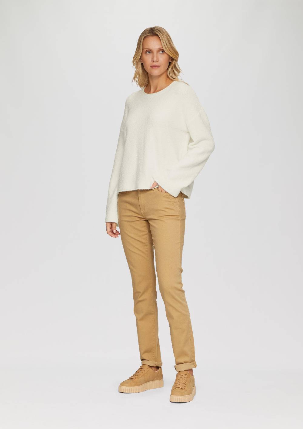 S.Oliver Weicher Strickpullover Aus Bouclé