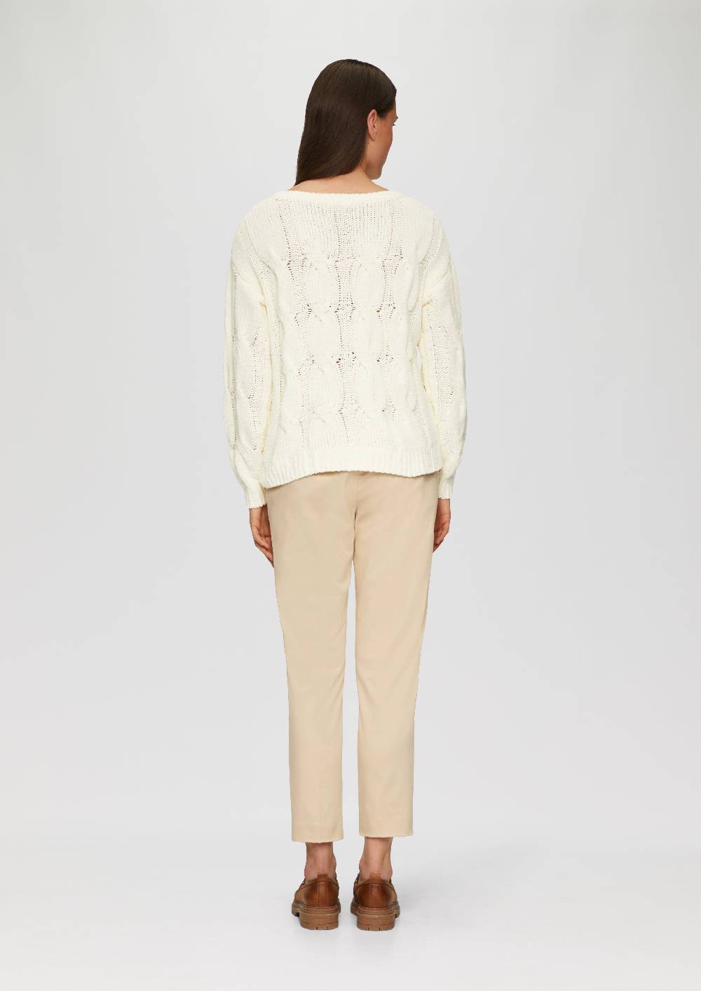 S.Oliver Weicher Strickpullover Mit Zopfmuster