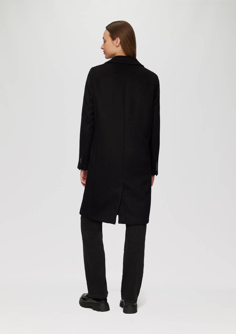 S.Oliver Weicher Wollmantel Mit Reverskragen