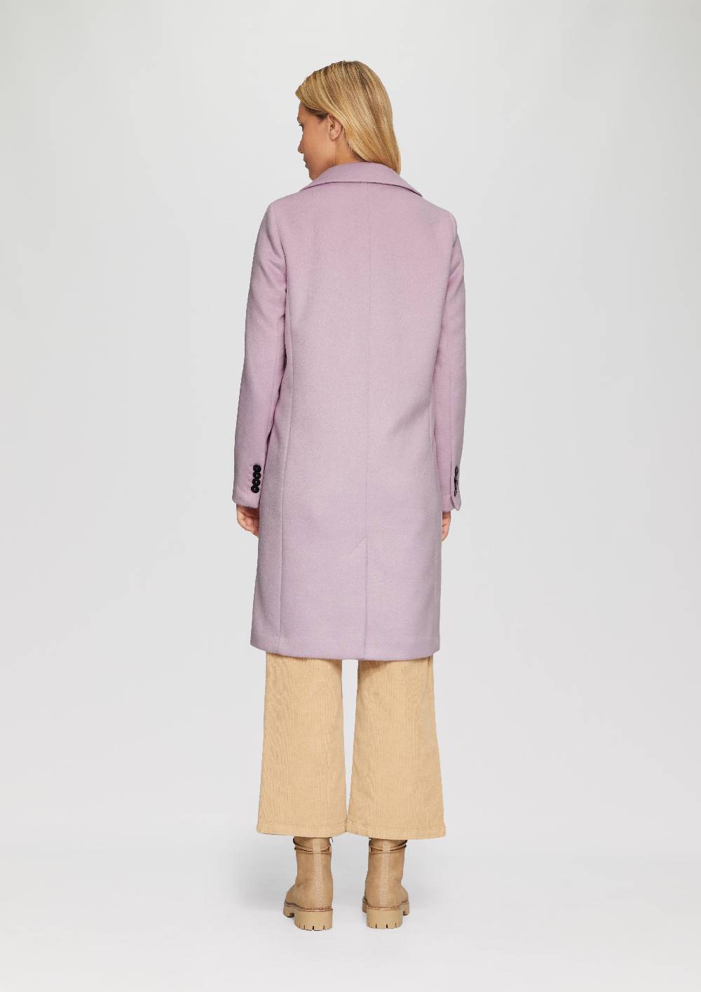 S.Oliver Weicher Wollmantel Mit Reverskragen