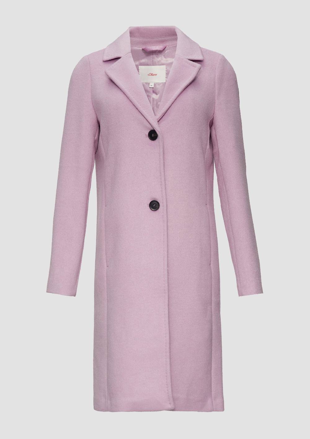 S.Oliver Weicher Wollmantel Mit Reverskragen