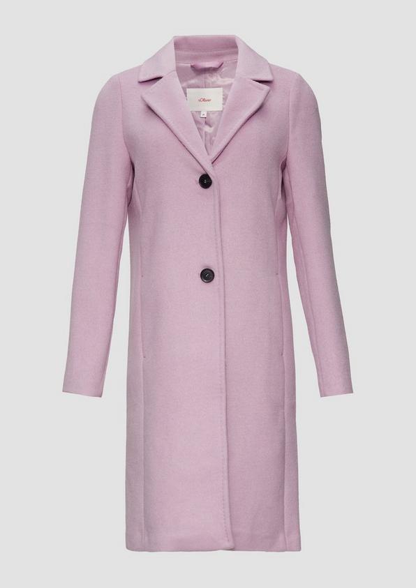 s.Oliver Weicher Wollmantel mit Reverskragen