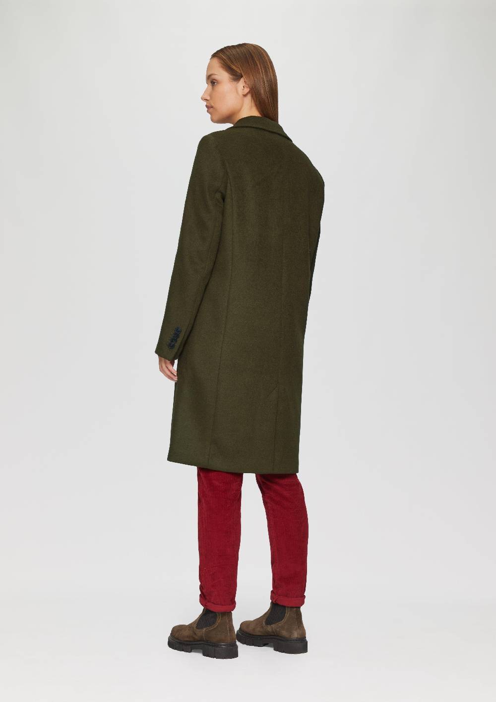 S.Oliver Weicher Wollmantel Mit Reverskragen