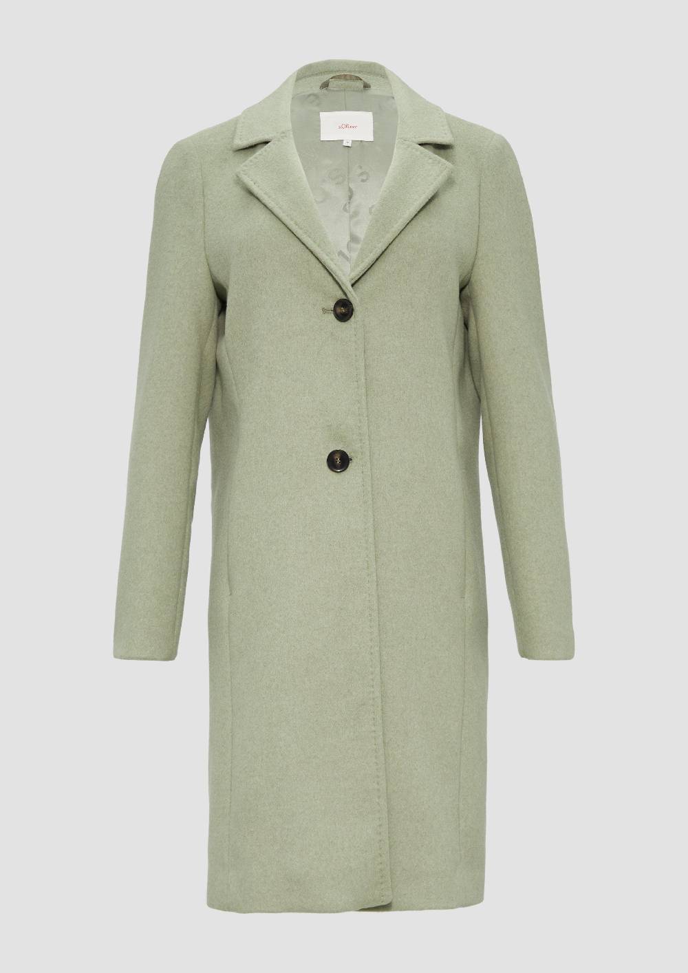 S.Oliver Weicher Wollmantel Mit Reverskragen