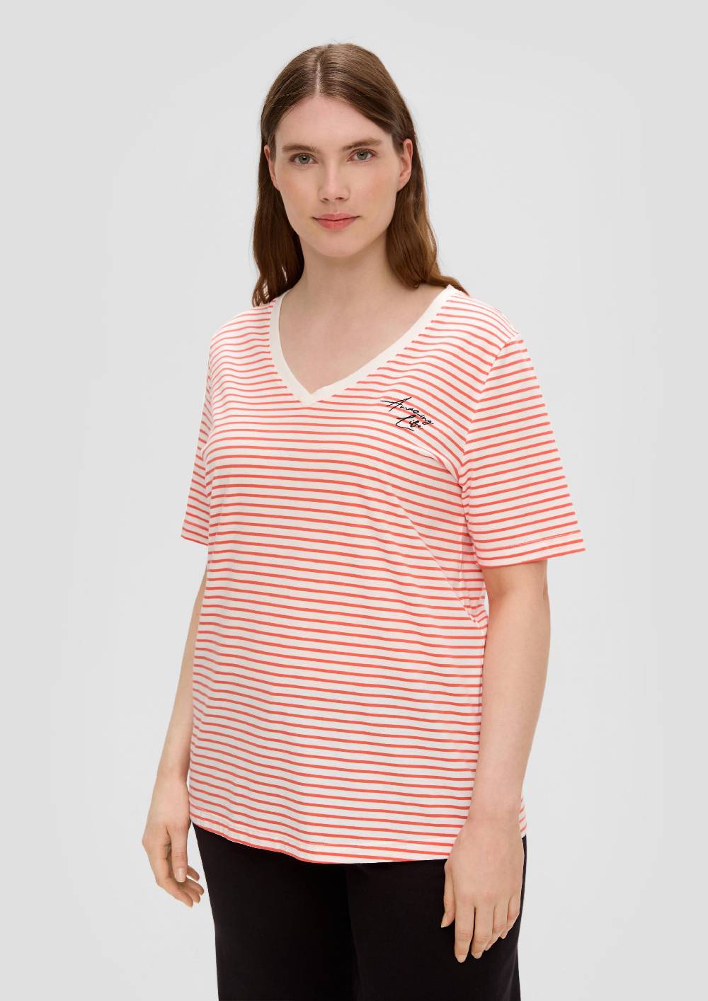 S.Oliver Weiches T-Shirt Mit V-Ausschnitt