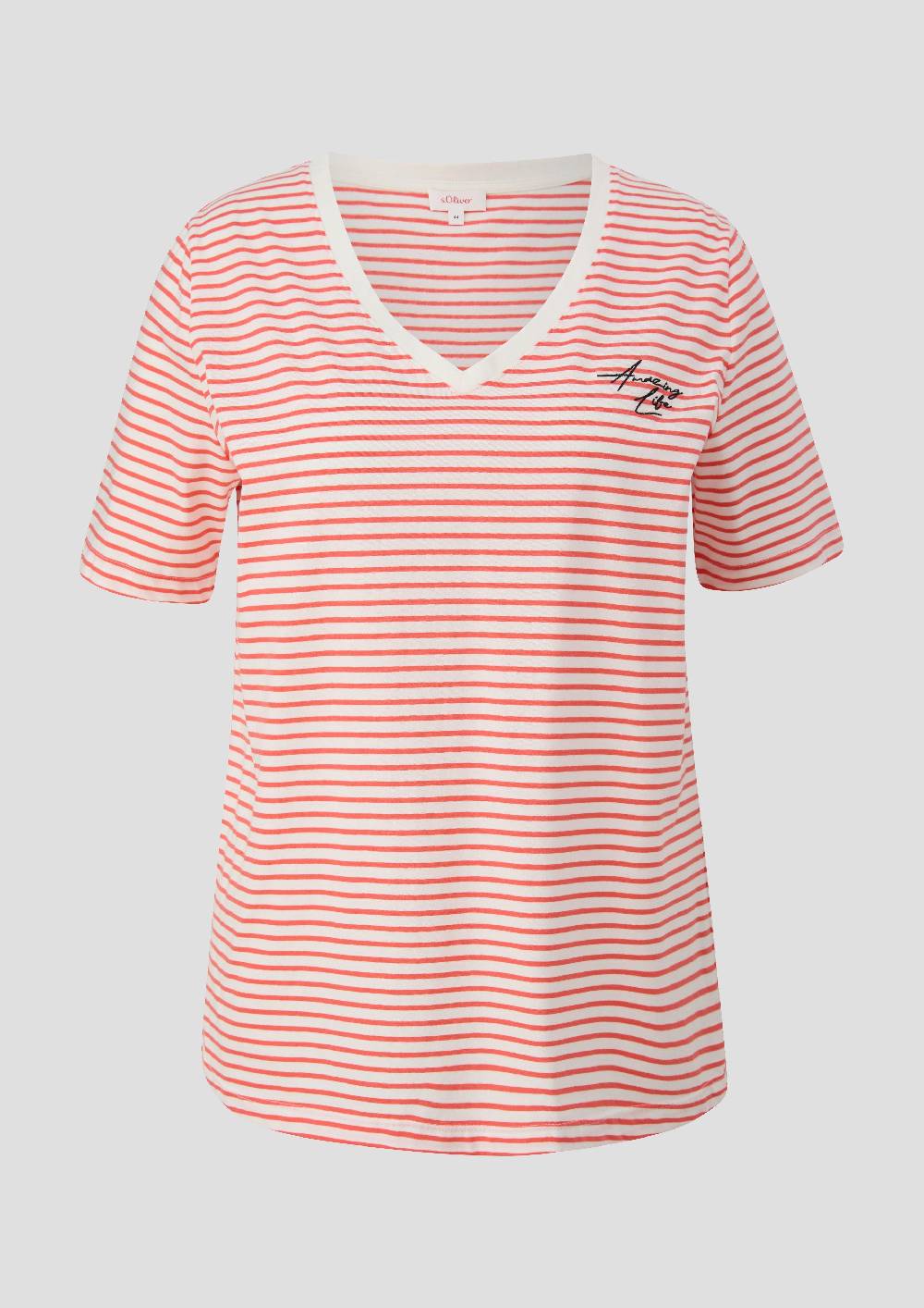 S.Oliver Weiches T-Shirt Mit V-Ausschnitt