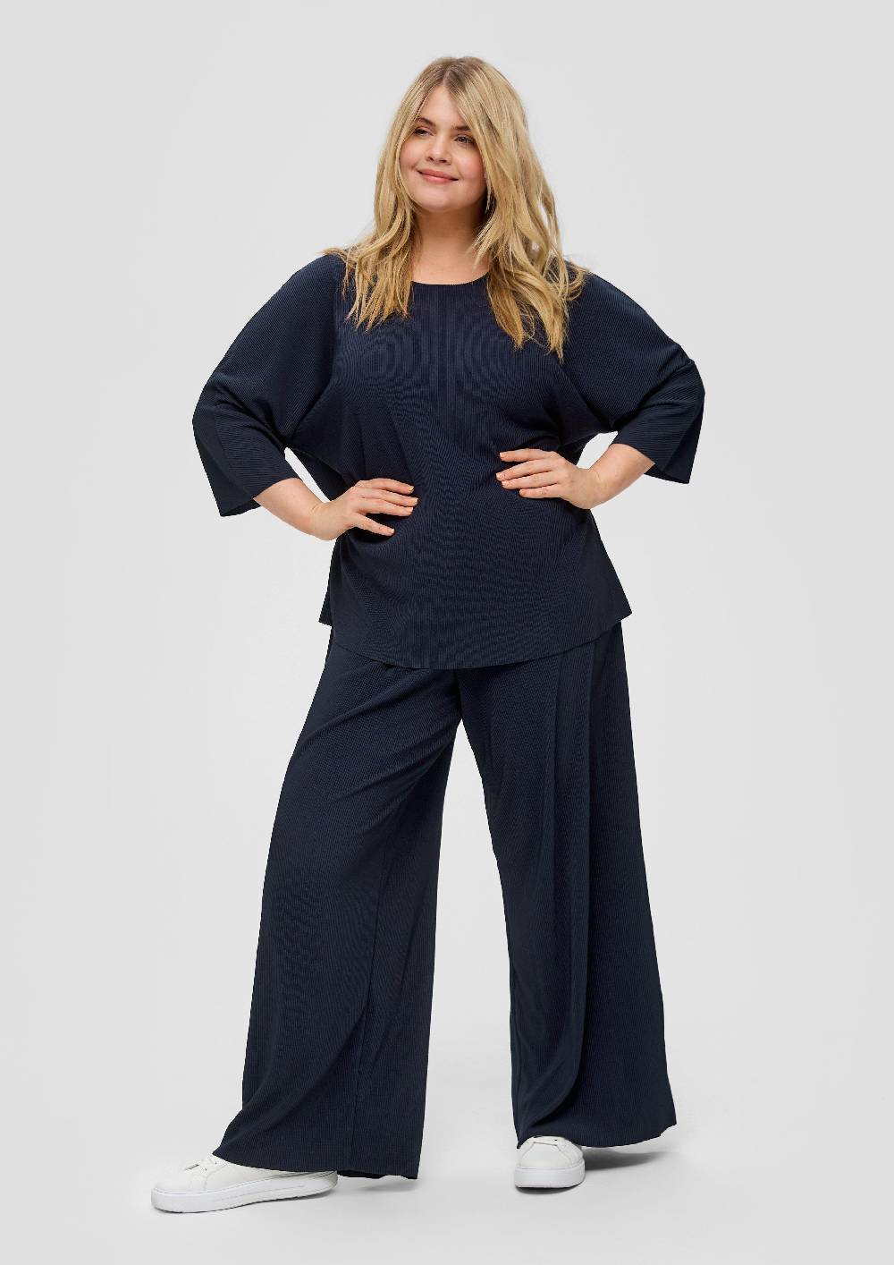 S.Oliver Weite Plissierte Hose Aus Jersey