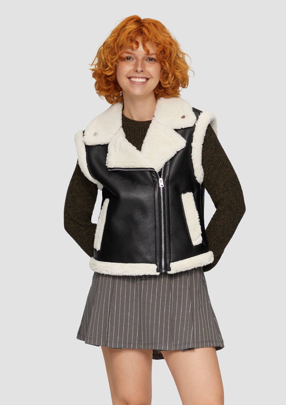 S.Oliver Weste In Lammfell-Optik