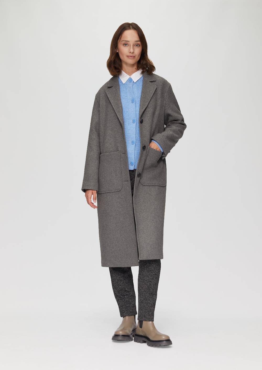 S.Oliver Wollmantel Im Relaxed Fit