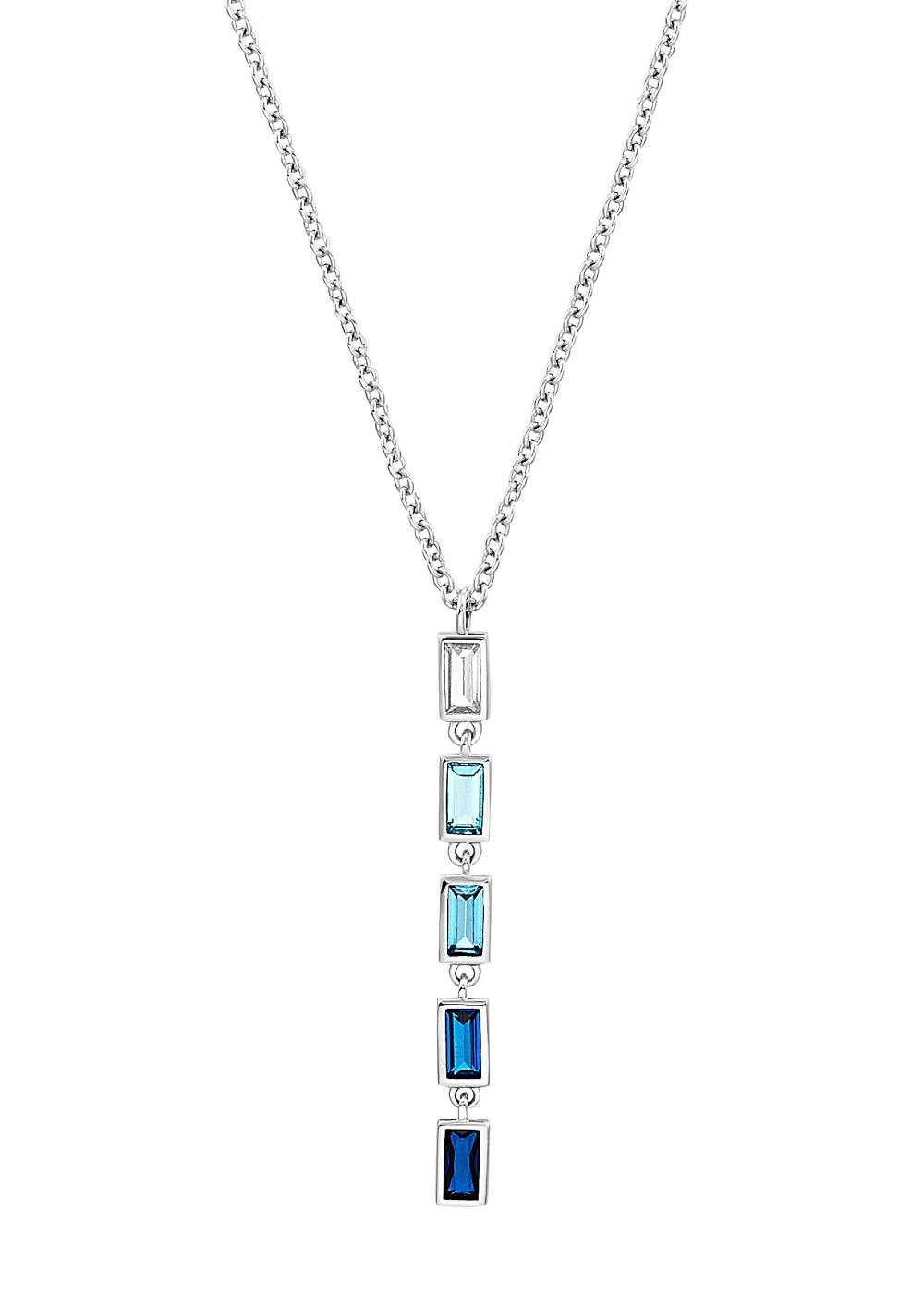 S.Oliver Y-Halskette Mit Baguette-Anhänger