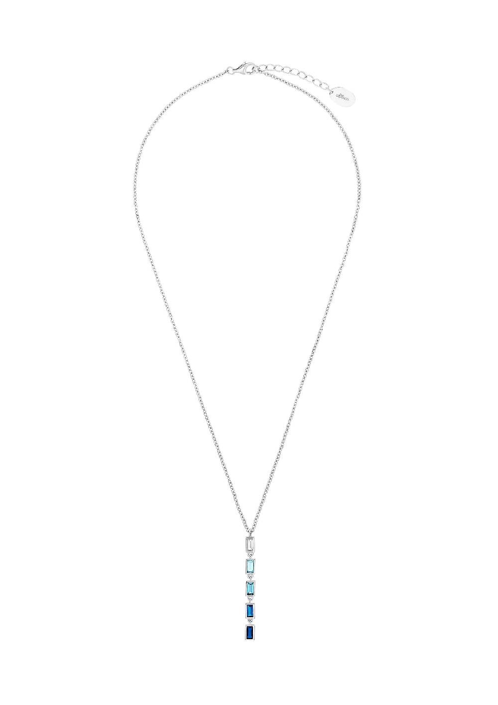 S.Oliver Y-Halskette Mit Baguette-Anhänger