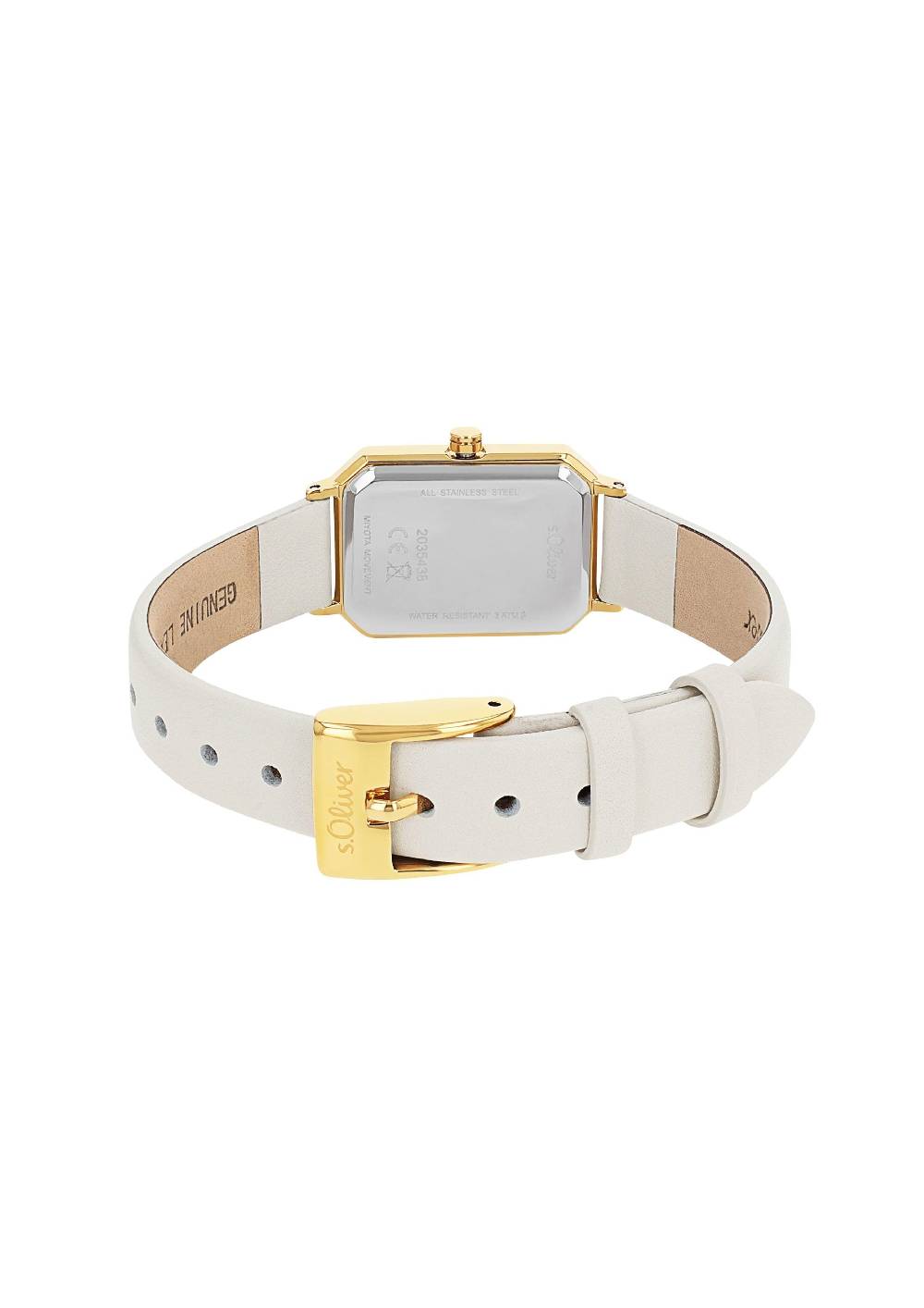 S.Oliver Zierliche Uhr Mit Lederarmband