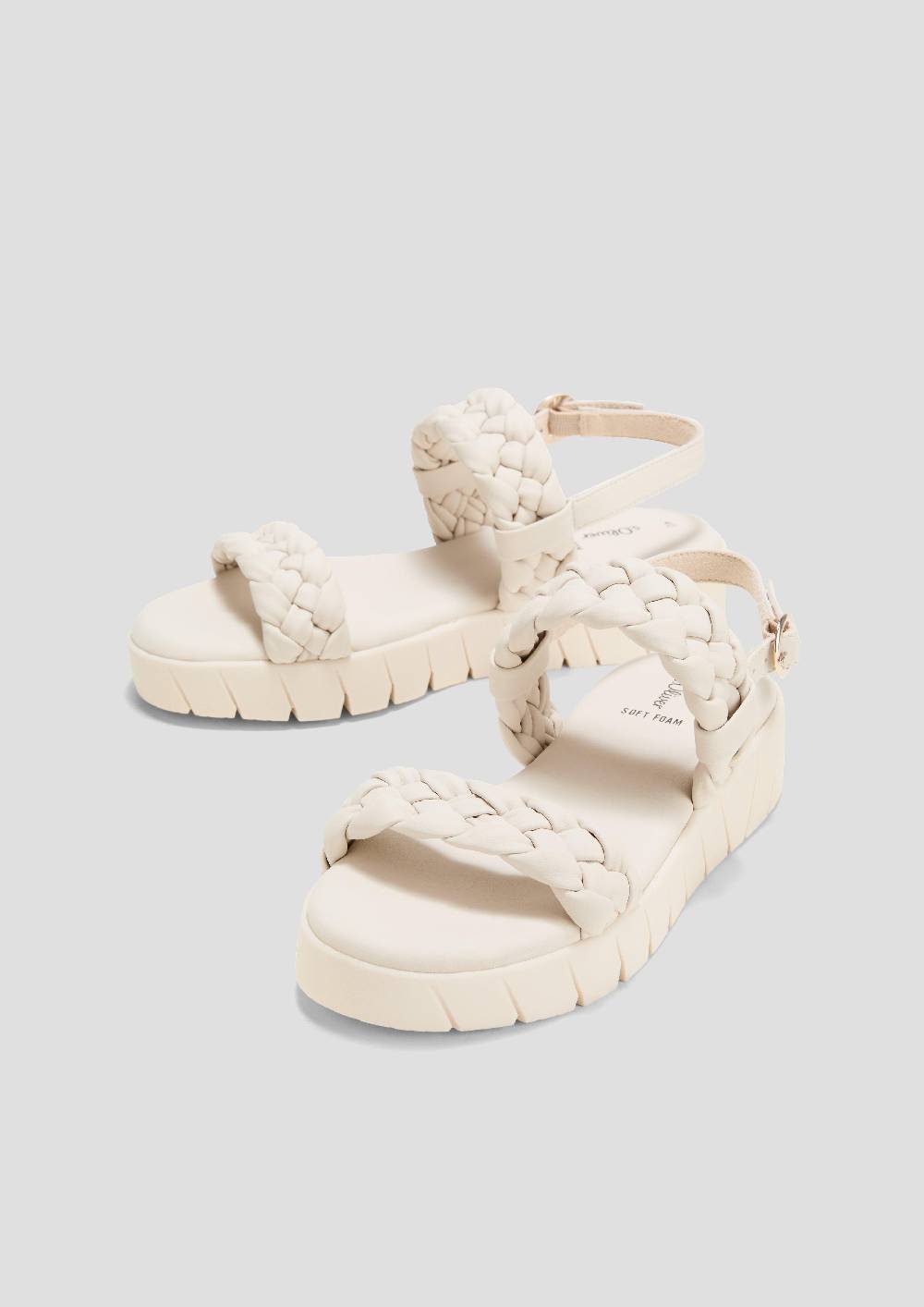 S.Oliver Sandalen Mit Flecht-Detail Und Dornschließe