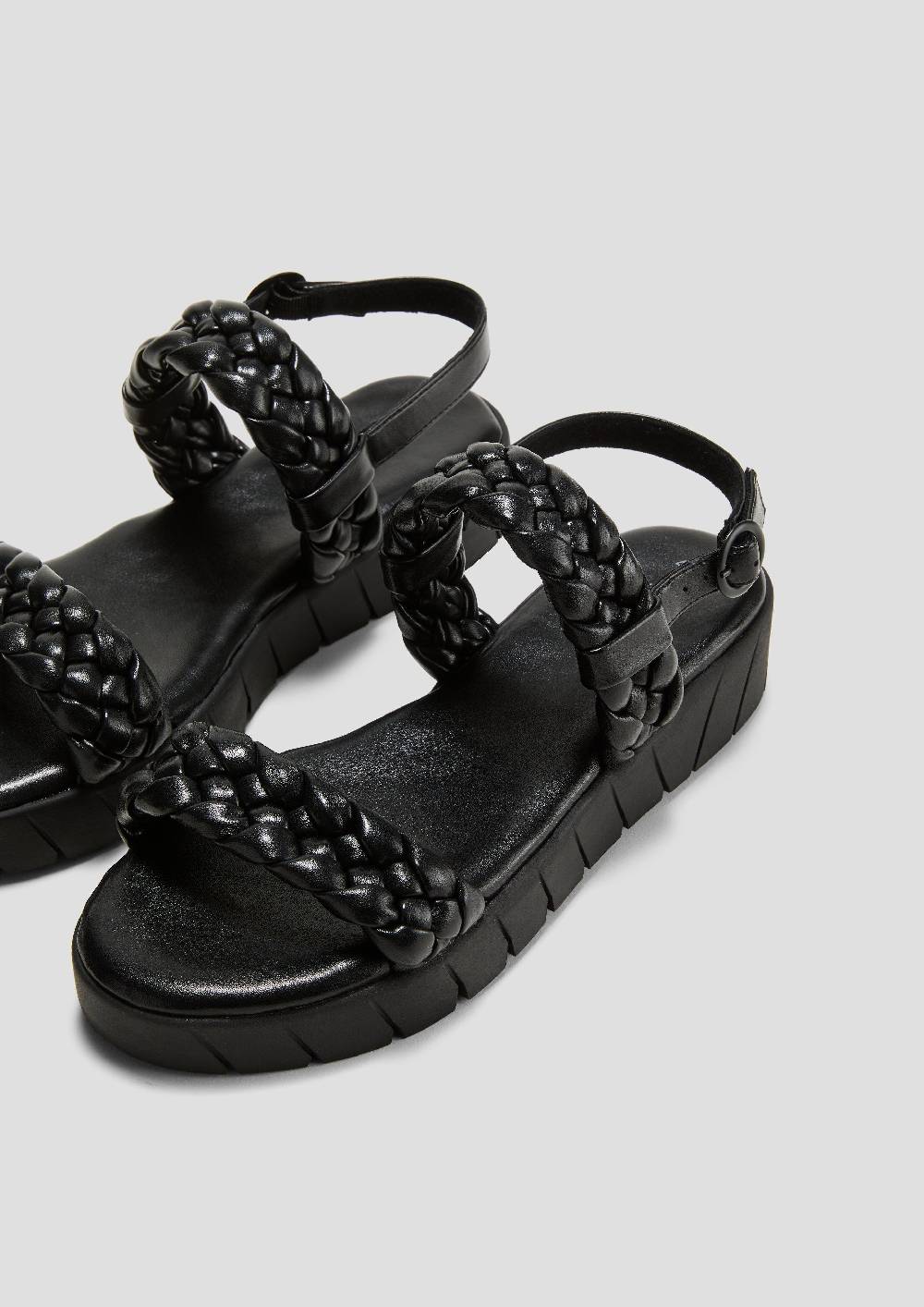 S.Oliver Sandalen Mit Flecht-Detail Und Dornschließe