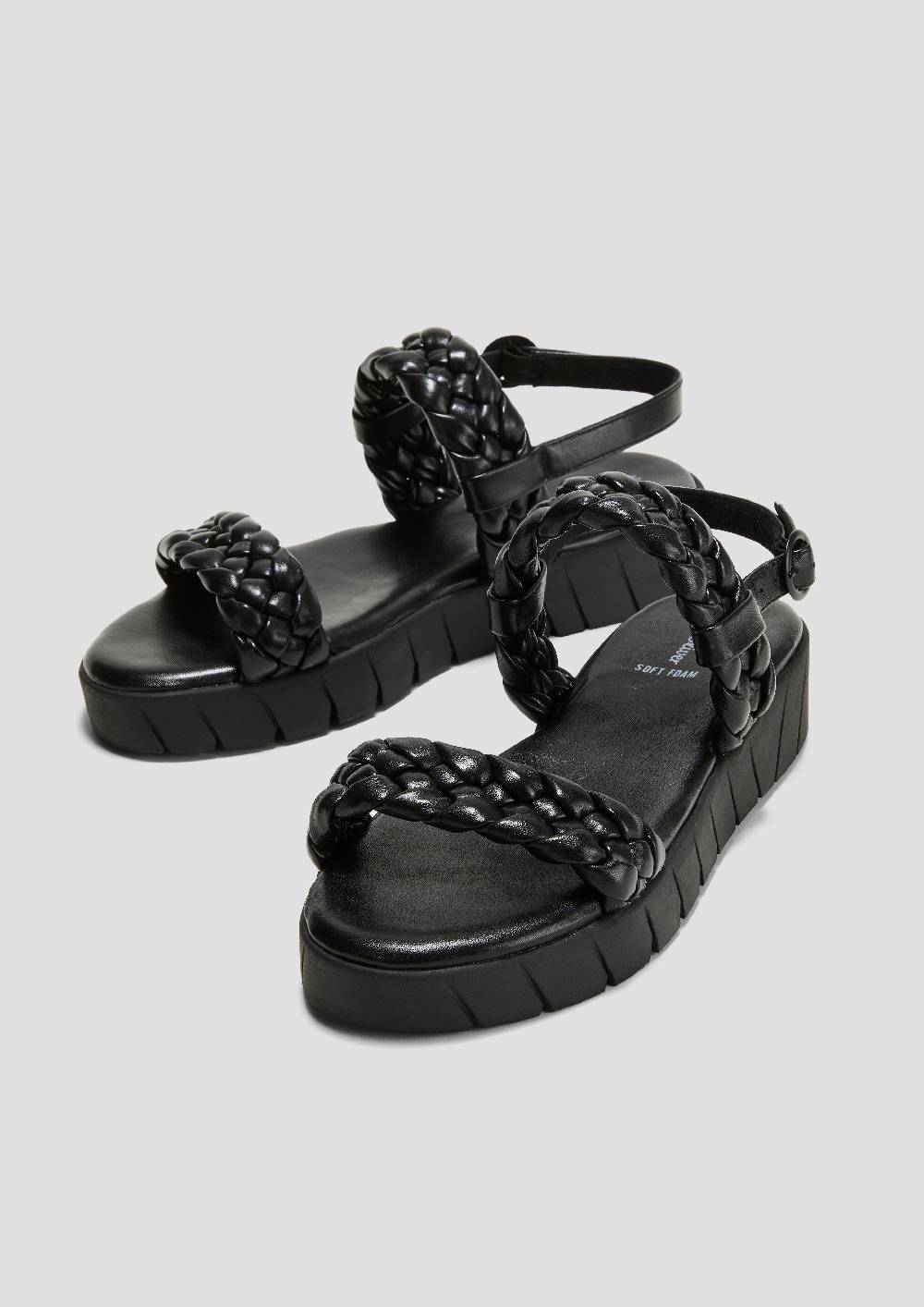 S.Oliver Sandalen Mit Flecht-Detail Und Dornschließe