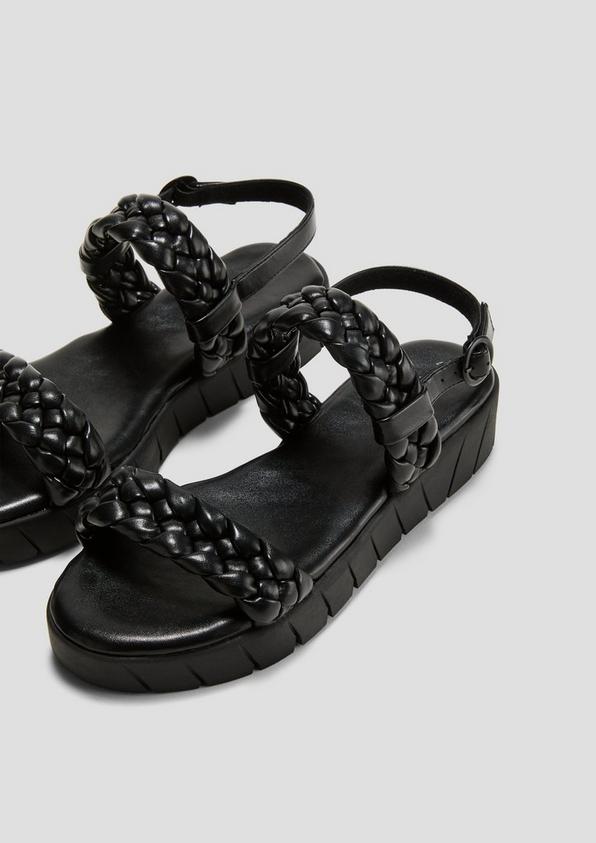 s.Oliver Sandalen mit Flecht-Detail und Dornschließe