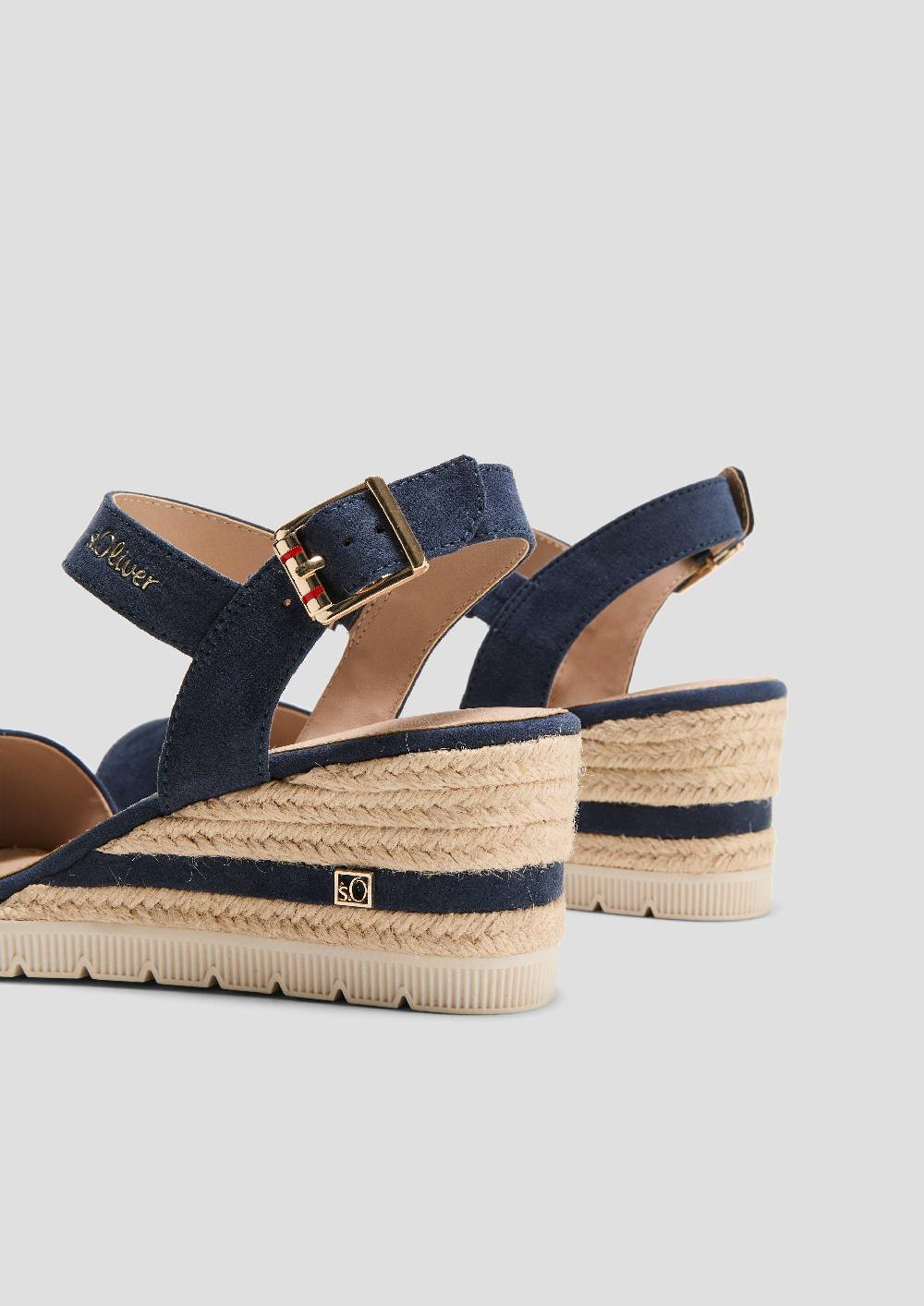 S.Oliver Sandalen Mit Logo-Details Und Dornschließe