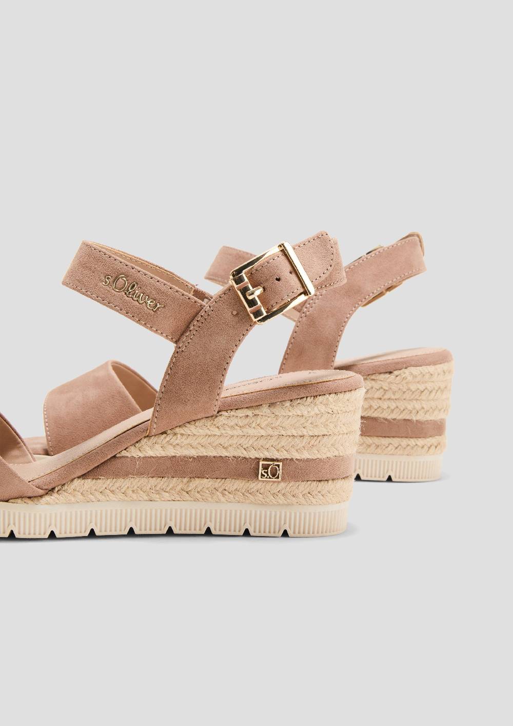 S.Oliver Sandalen Mit Logo-Details Und Dornschließe