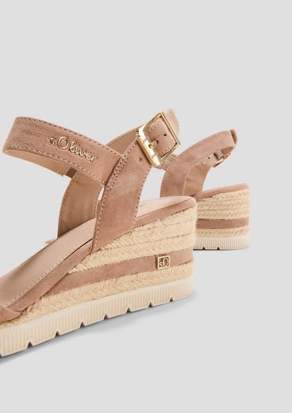 s.Oliver Sandalen mit Logo-Details und Dornschließe