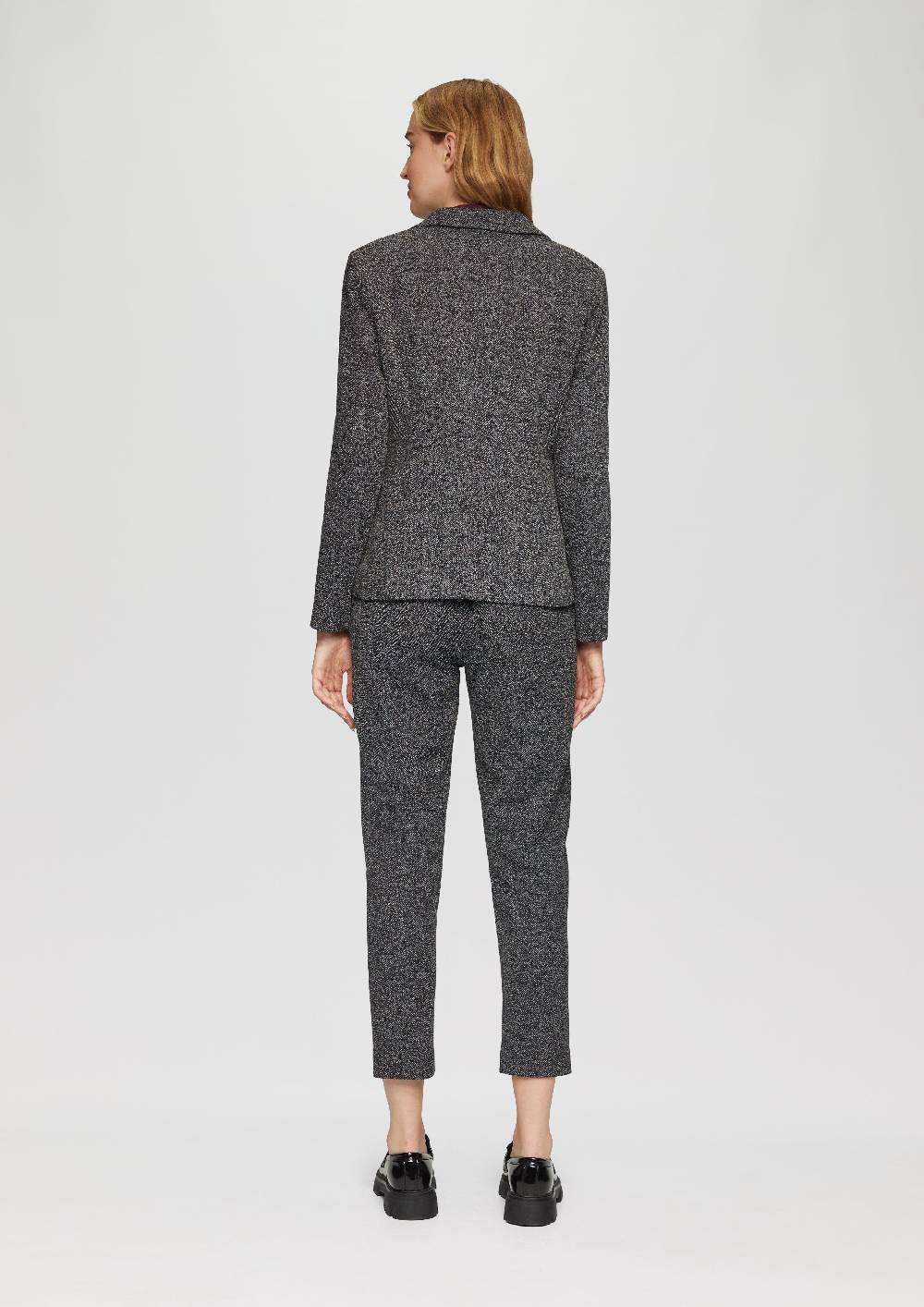 S.Oliver Schmal Geschnittener Blazer Aus Interlockjersey