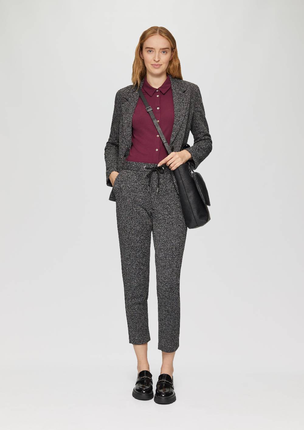 S.Oliver Schmal Geschnittener Blazer Aus Interlockjersey