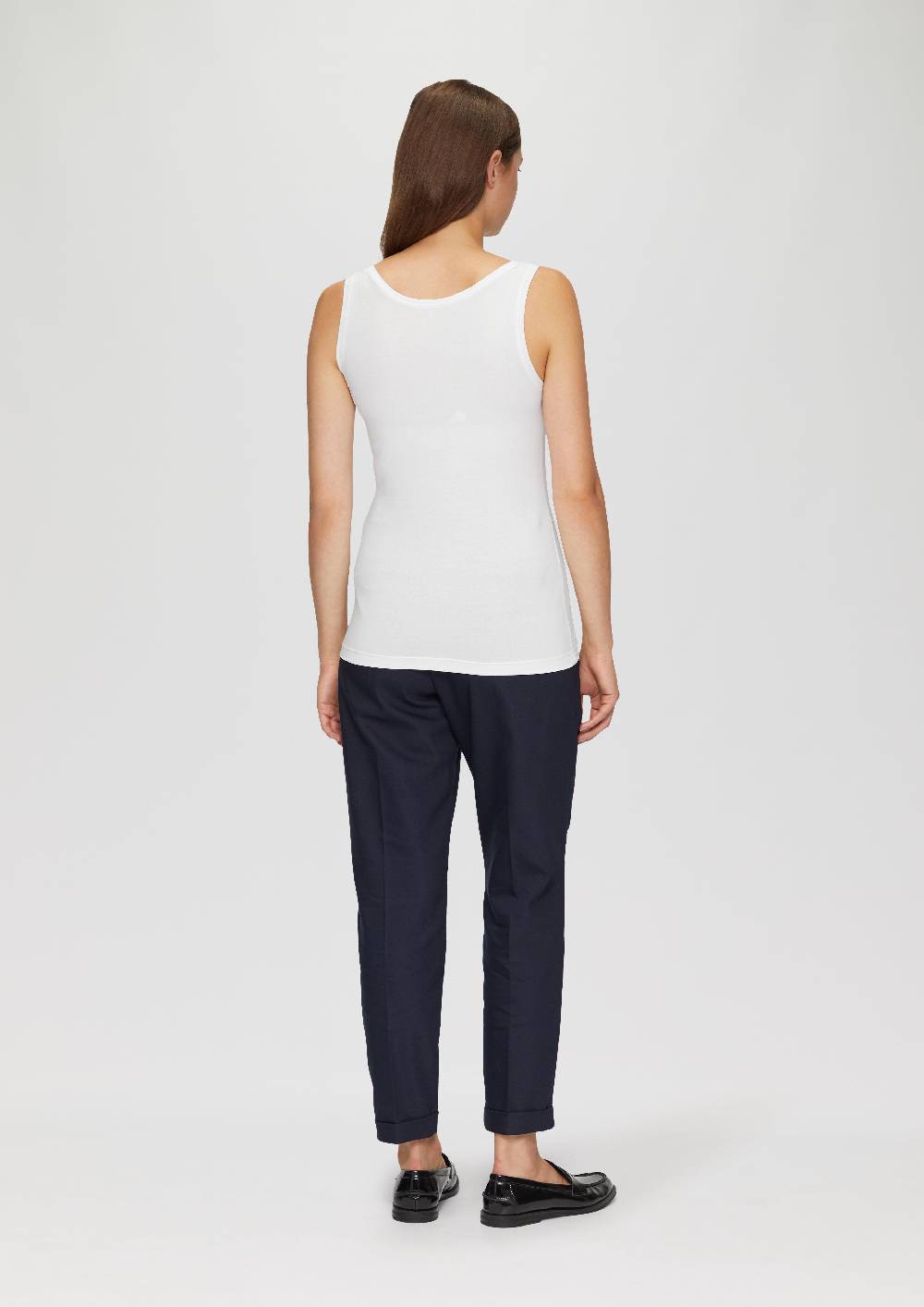 S.Oliver Schmal Geschnittenes Tanktop Aus Baumwolljersey