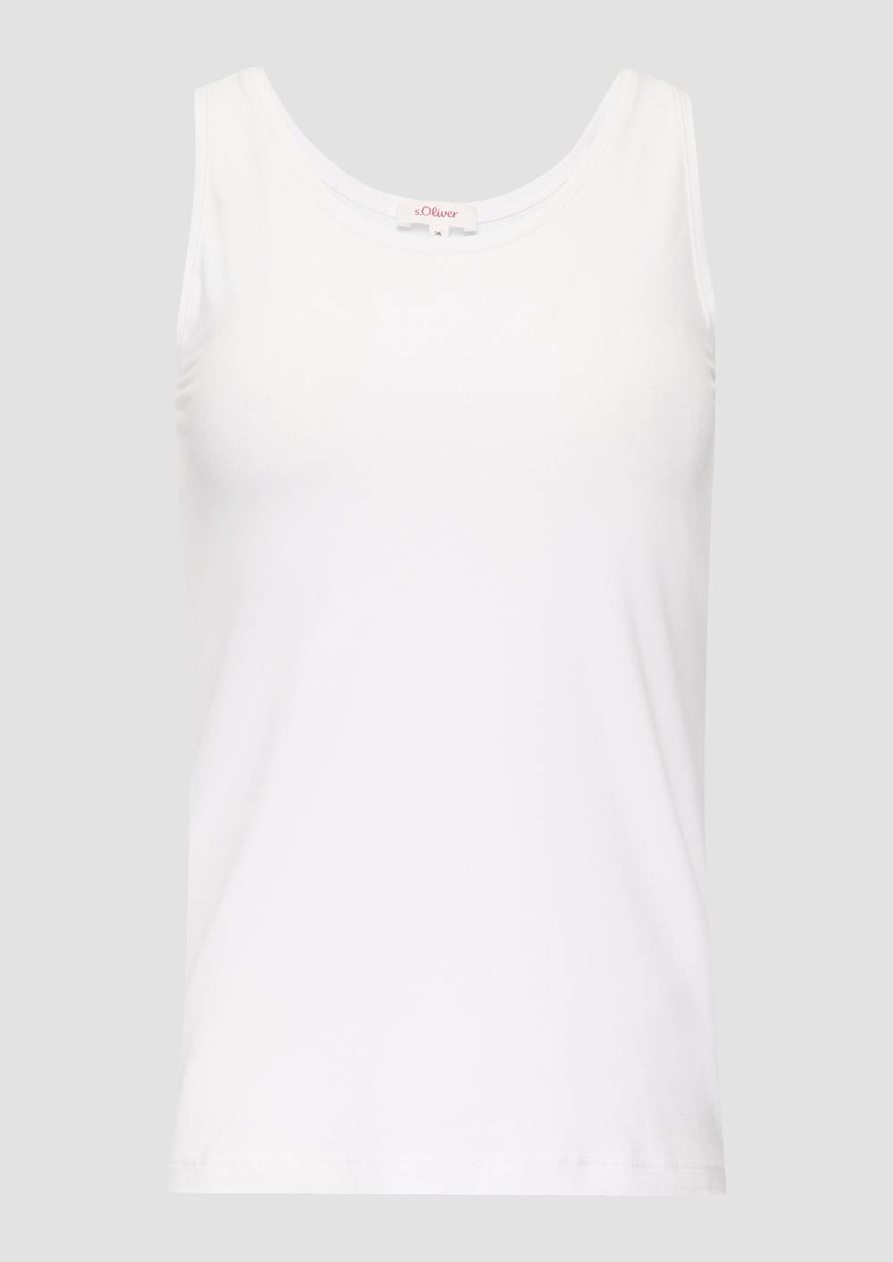 S.Oliver Schmal Geschnittenes Tanktop Aus Baumwolljersey