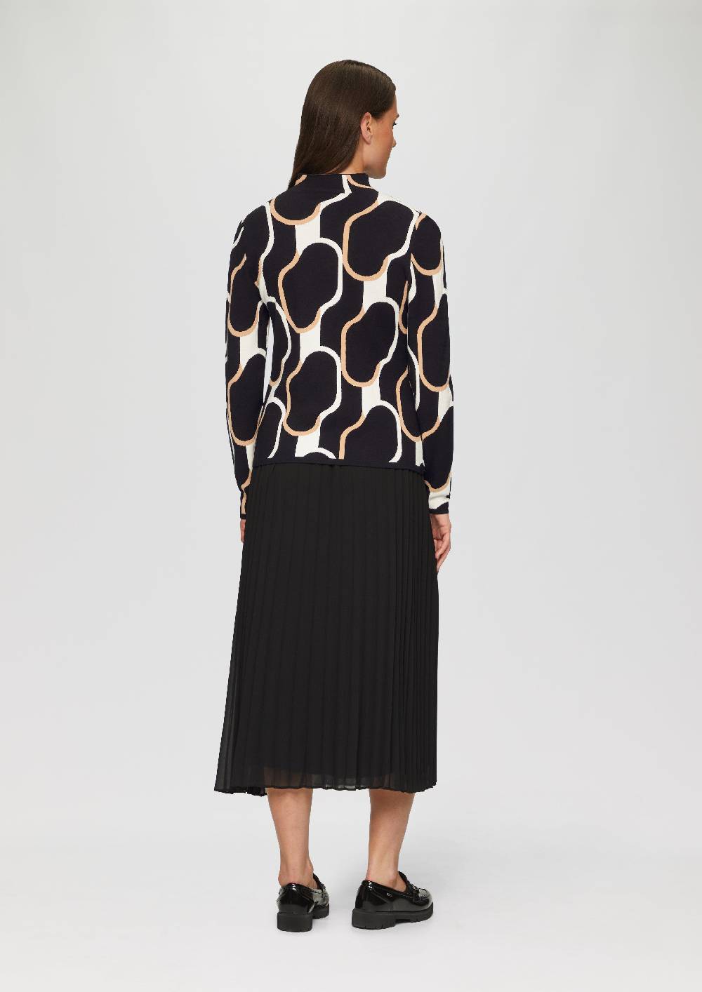 S.Oliver Schmaler Strickpullover Mit Jacquard-Muster