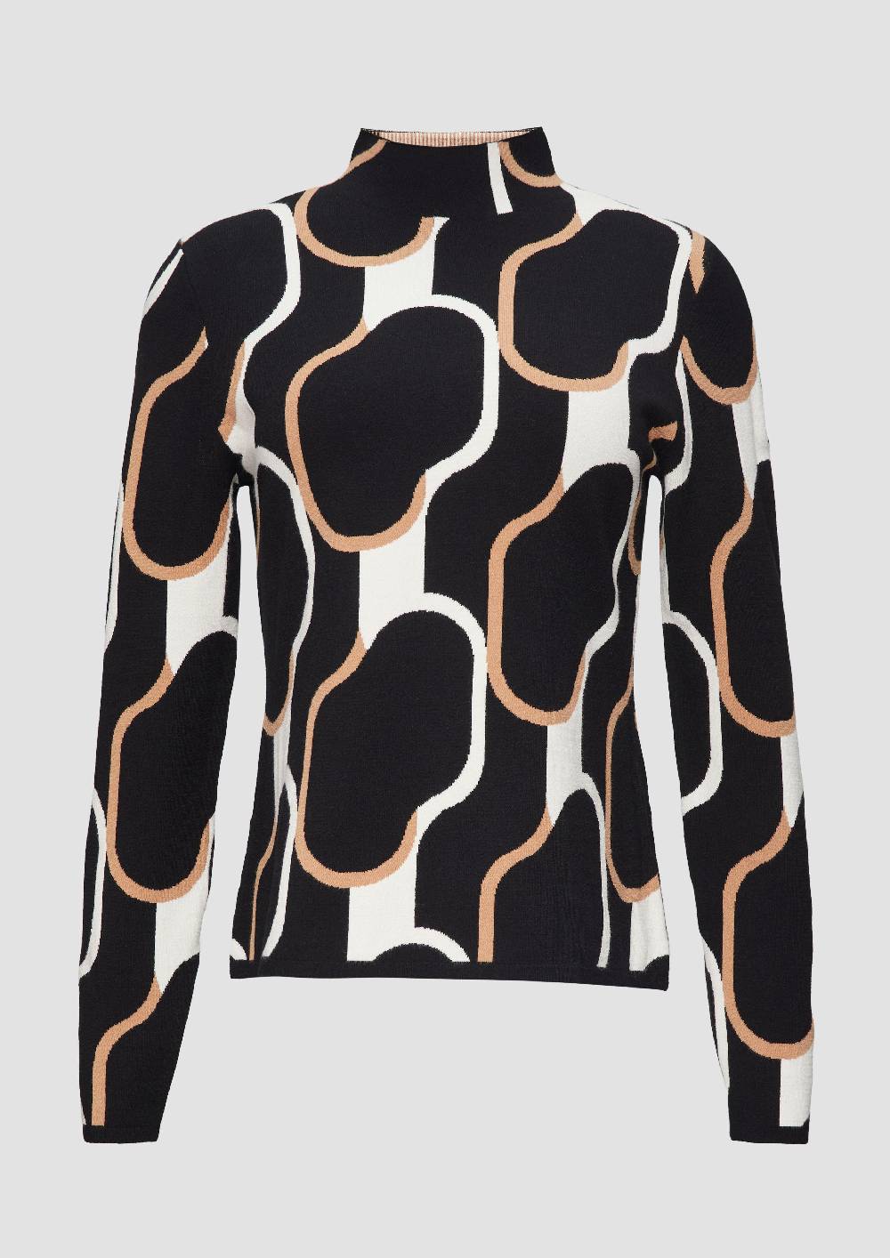 S.Oliver Schmaler Strickpullover Mit Jacquard-Muster