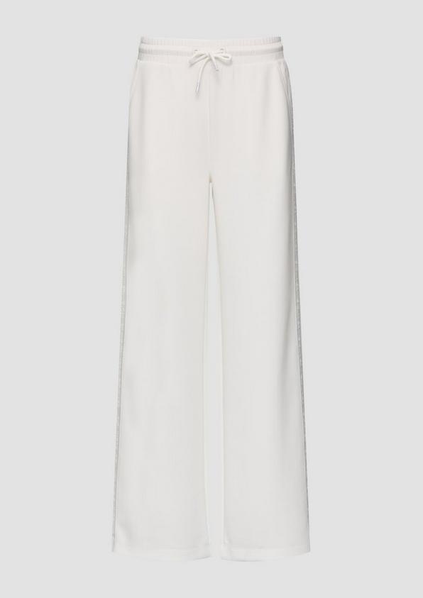 s.Oliver Scuba-Hose mit Wide-Leg und Logo-Detail an der Seitennaht