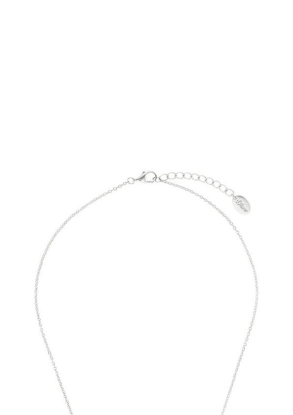 s.Oliver Silber-Halsskette mit kreisrundem Herz-Anhänger