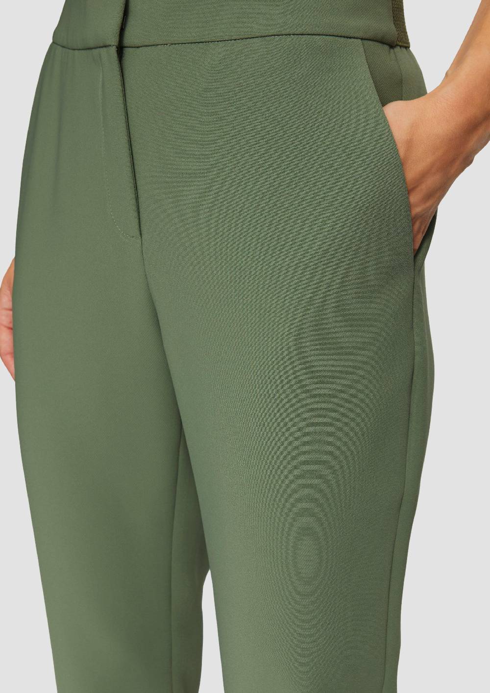 S.Oliver Slim: Cigarette Pants In Ankle-Länge Aus Twill