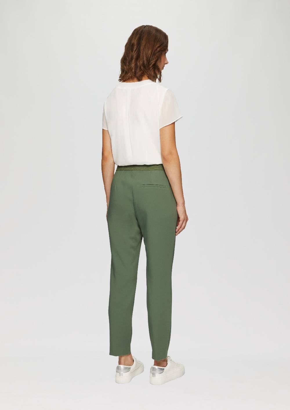 S.Oliver Slim: Cigarette Pants In Ankle-Länge Aus Twill