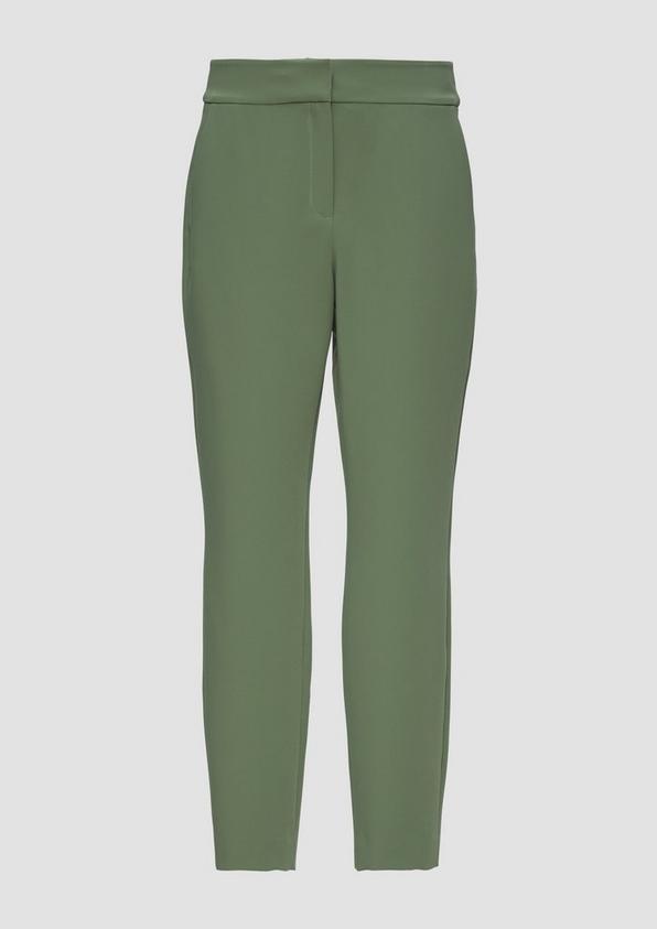 s.Oliver Slim: Cigarette Pants in Ankle-Länge aus Twill