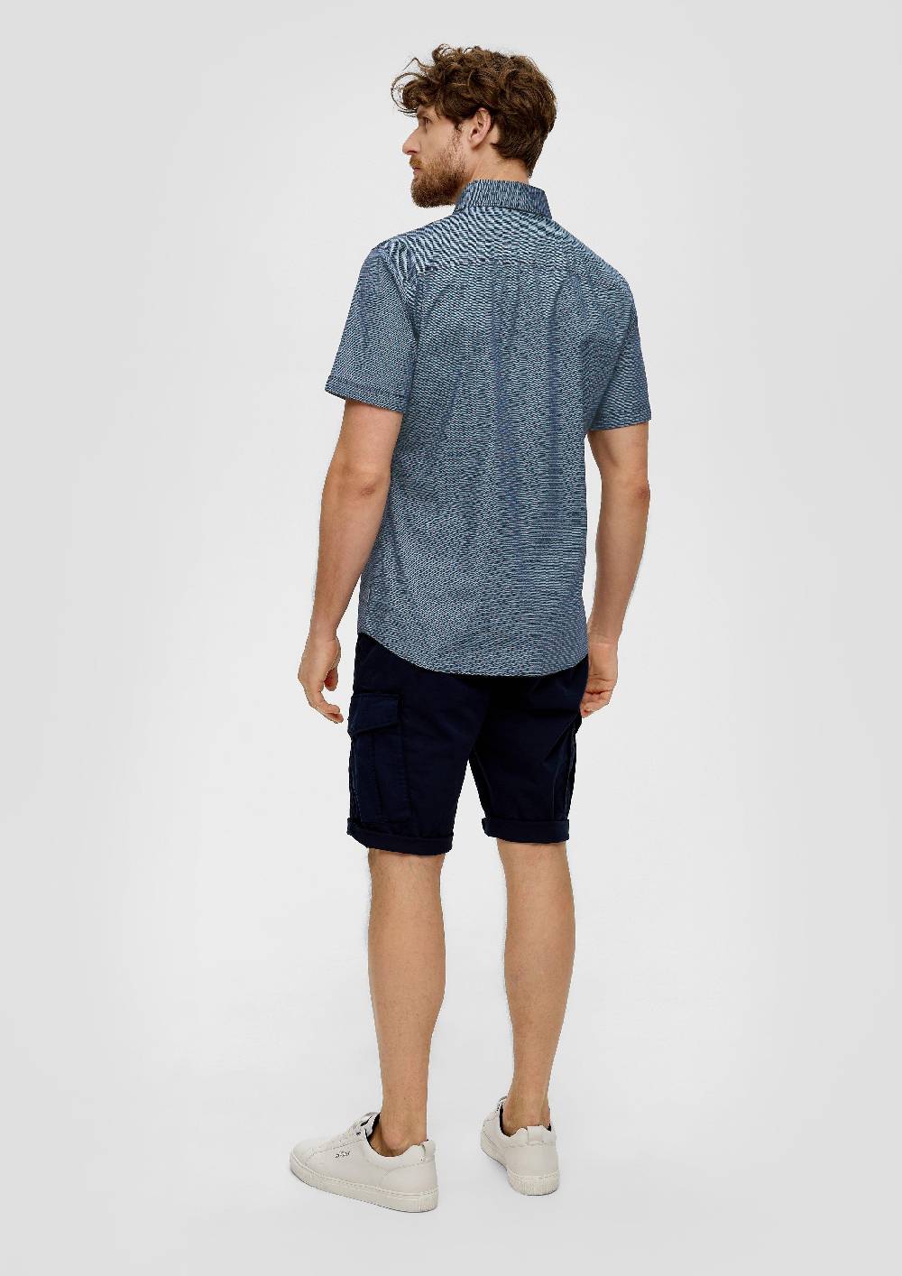 S.Oliver Slim Fit: Kurzarmhemd Mit Aufgesetzter Tasche