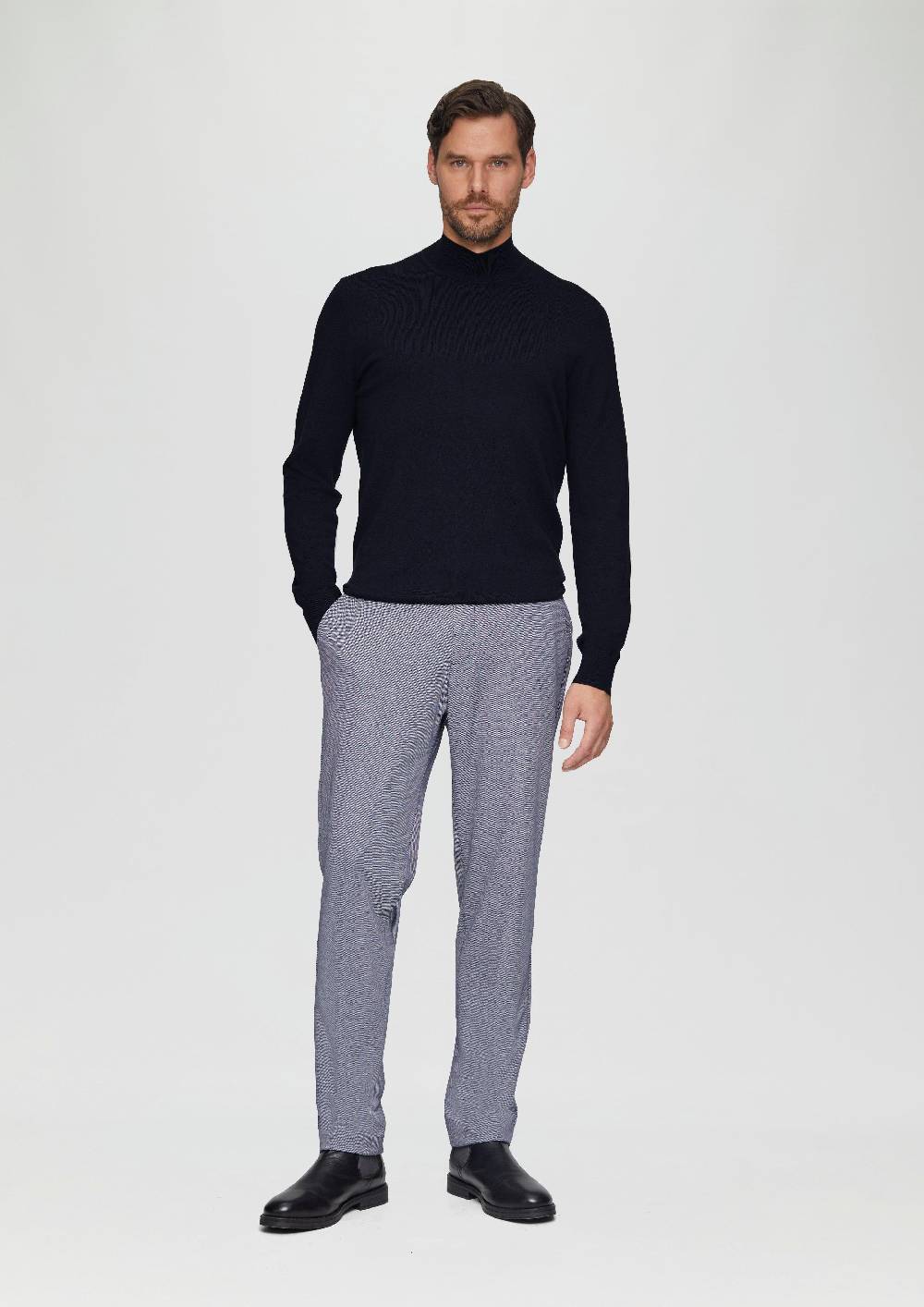 S.Oliver Softer Turtleneckpullover Aus Baumwoll-Merino-Mix