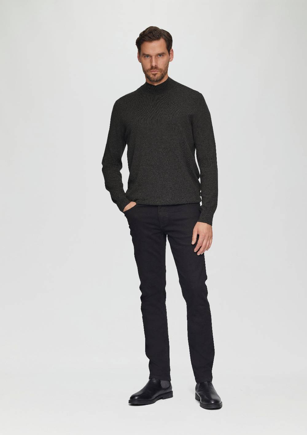 S.Oliver Softer Turtleneckpullover Aus Baumwoll-Merino-Mix