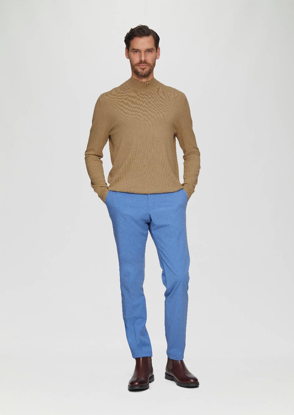 S.Oliver Softer Turtleneckpullover Aus Baumwoll-Merino-Mix