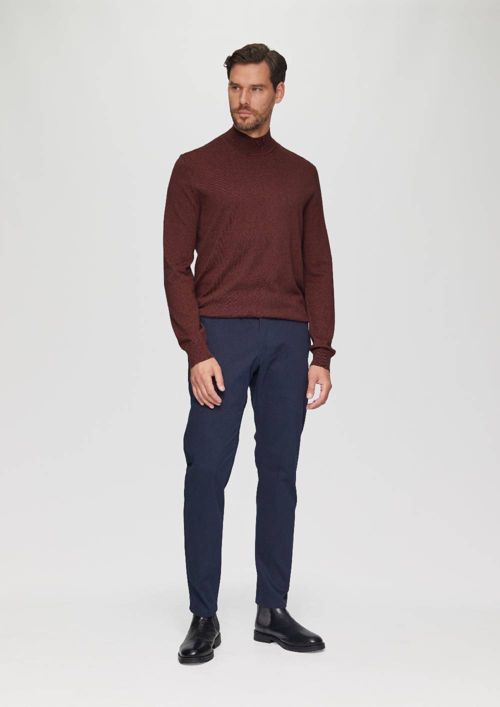 S.Oliver Softer Turtleneckpullover Aus Baumwoll-Merino-Mix