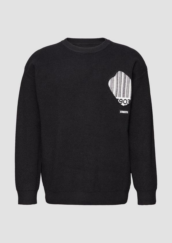 s.Oliver STREETS Kapsel Strickpullover mit Applikation