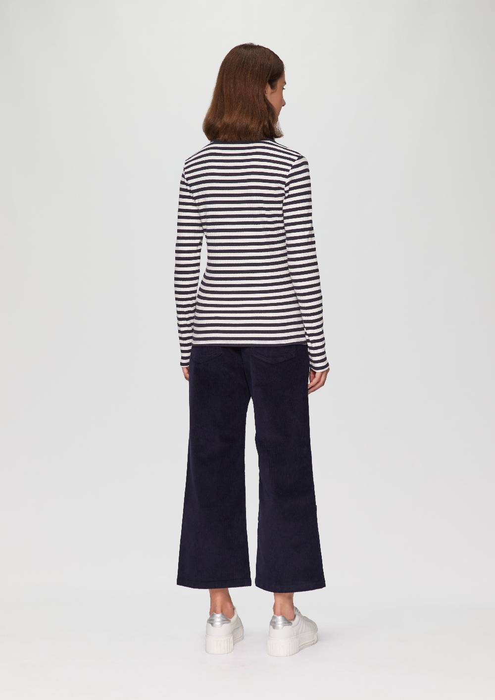 S.Oliver Stretchiges Longsleeve Mit Henleyausschnitt