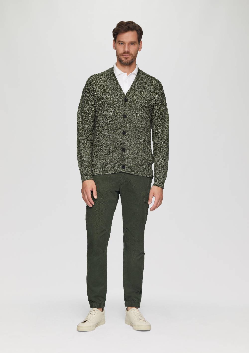 S.Oliver Strickcardigan Mit V-Ausschnitt In Bicolor-Optik