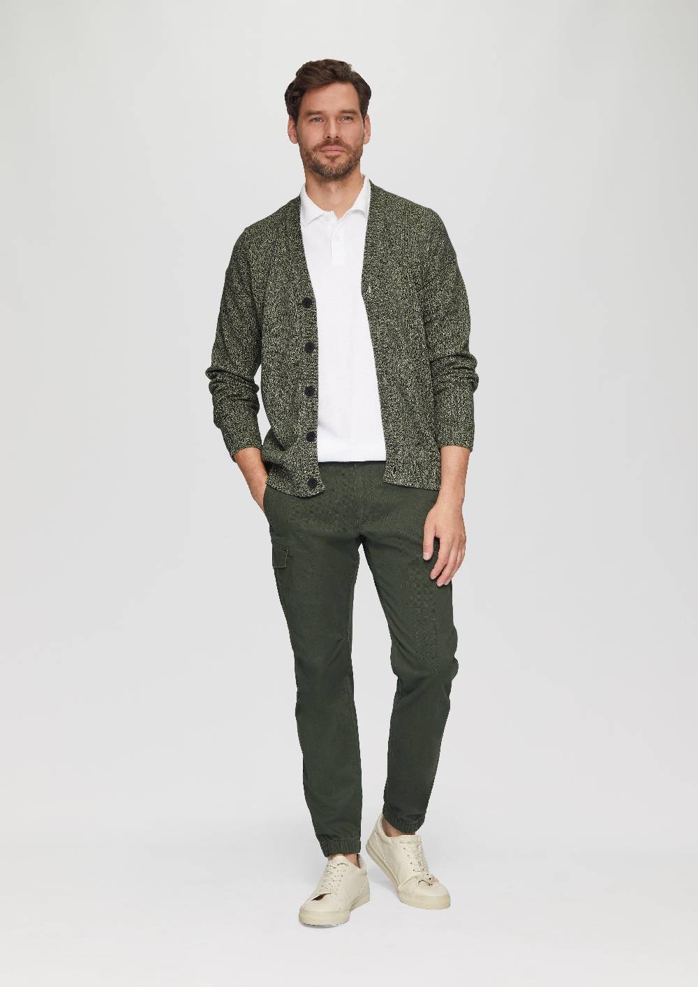 S.Oliver Strickcardigan Mit V-Ausschnitt In Bicolor-Optik