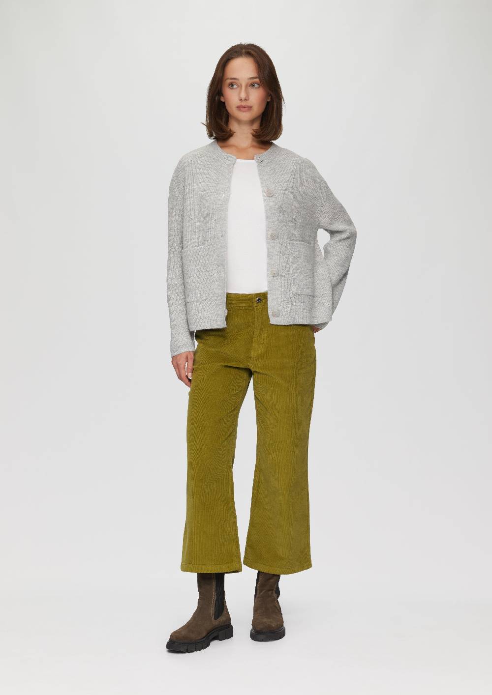 S.Oliver Strickjacke Aus Alpakamix Mit Aufgesetzten Taschen