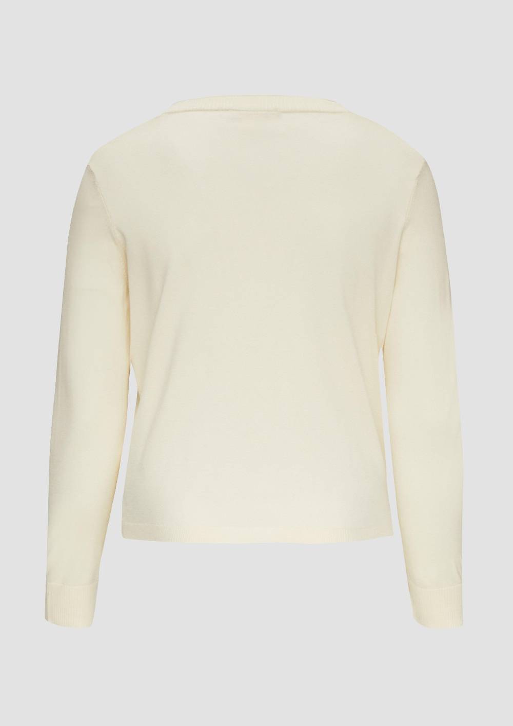 S.Oliver Strickjacke Aus Viskosemix Mit Rippbündchen