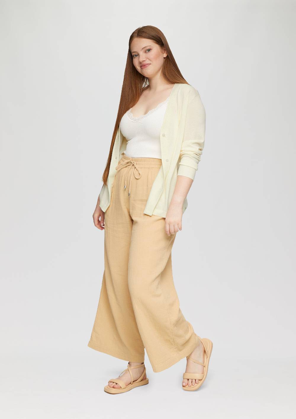 S.Oliver Strickjacke Aus Viskosemix Mit Rippbündchen