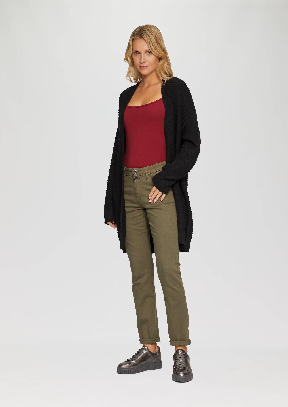 S.Oliver Strickjacke Im Oversize-Look Mit Ottoman-Struktur