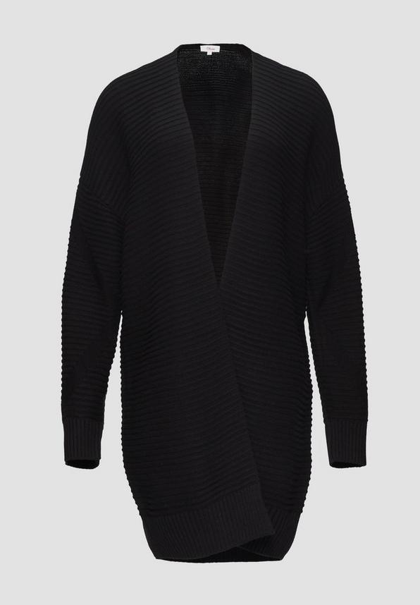 s.Oliver Strickjacke im Oversize-Look mit Ottoman-Struktur