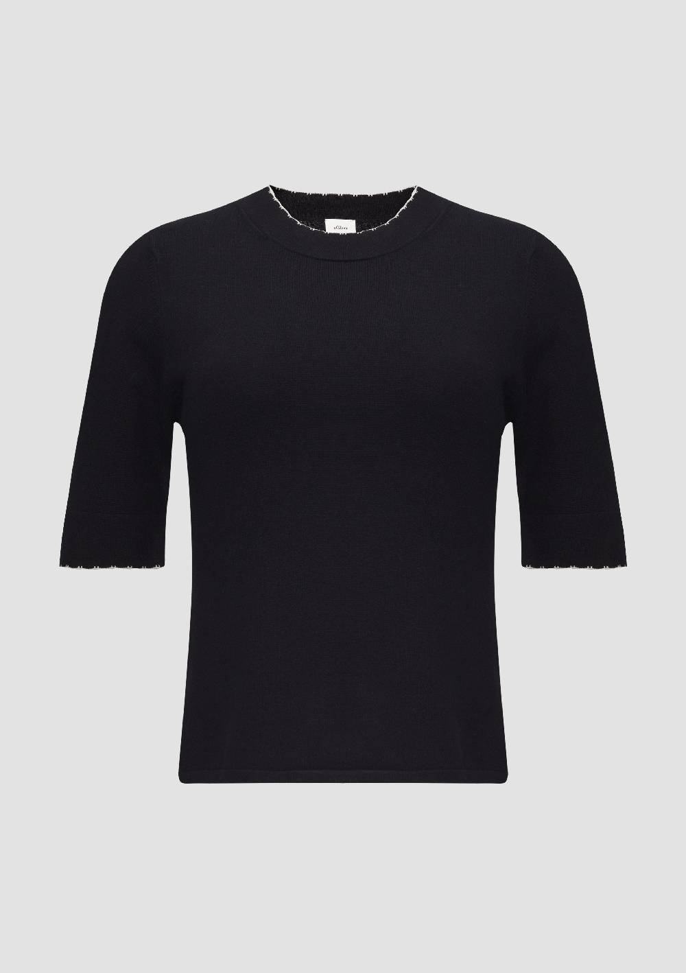 S.Oliver Strickpullover Im Slim Fit Mit Kontrastdetails