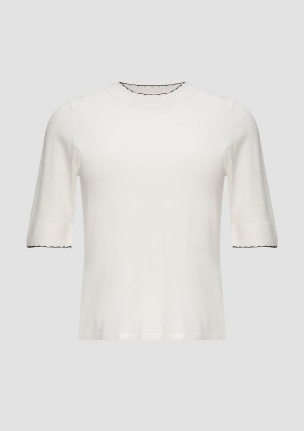 S.Oliver Strickpullover Im Slim Fit Mit Kontrastdetails